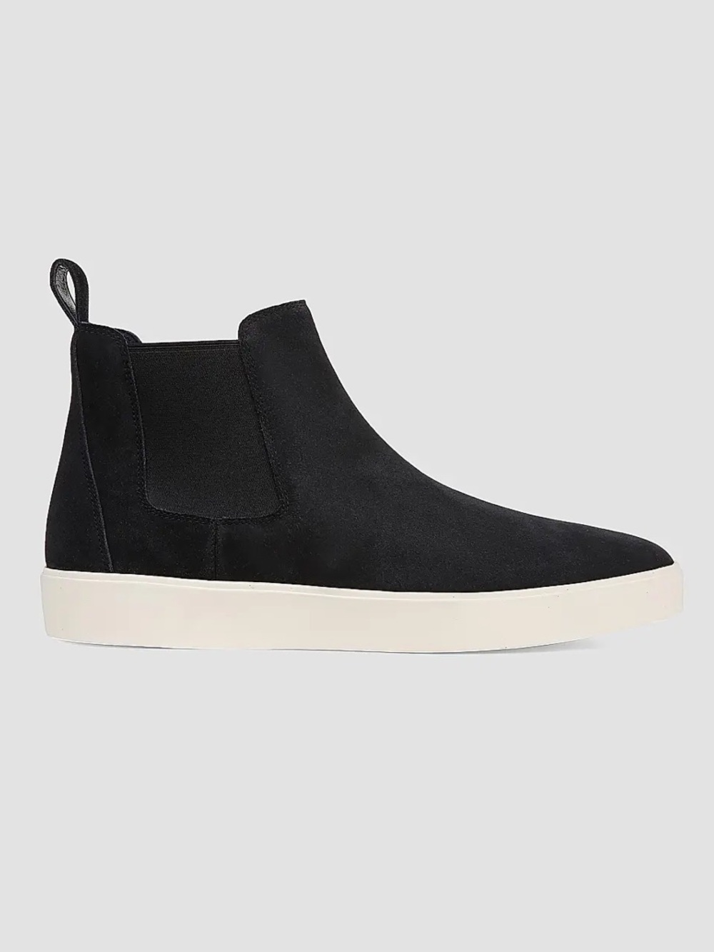 Vince Black Leather Chelsea-Style Slip-On Shoe